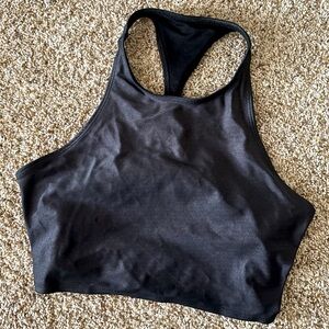 Onzie Flow High-neck Crop Sports Bra subtle Metallic purple shimmer | Size M/L